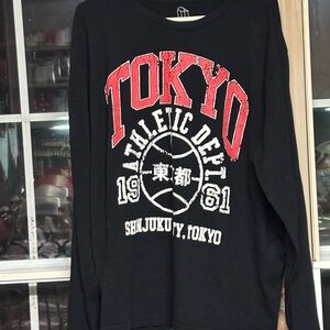 Original Use Tokyo Athletic Dept Graphic Cotton Long Sleeve T-Shirt XXL Black